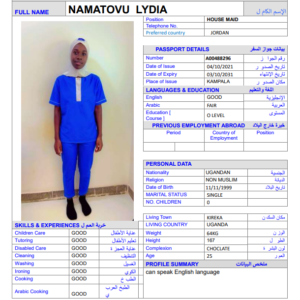 NAMATOVU LYDIA