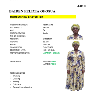 BAIDEN FELICIA OFOSUA