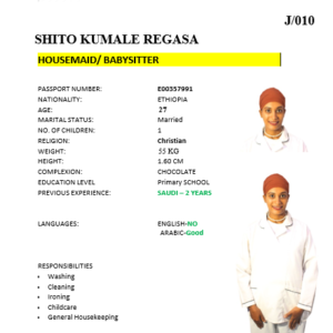 SHITO KUMALE REGASA
