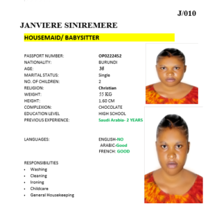 JANVIERE SINIREMERE