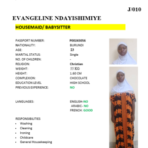 EVANGELINE NDAYISHIMIYE
