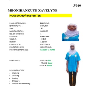 MBONIHANKUYE XAVELYNE