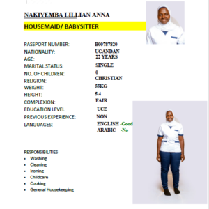 NAKIYEMBA LILLIAN ANNA