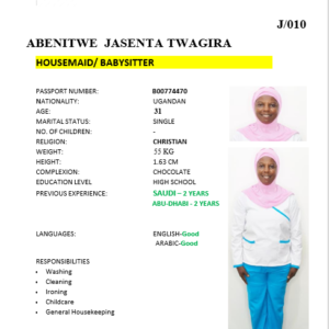 ABENITWE  JASENTA TWAGIRA