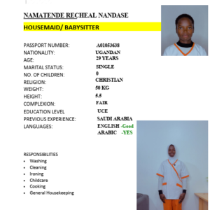 NAMATENDE RECHEAL NANDASE